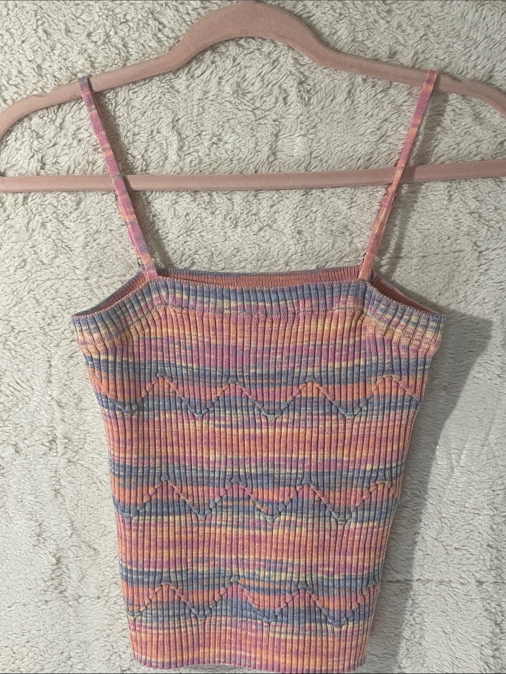 ADORA Pastel Multicolor Ribbed Striped Cami